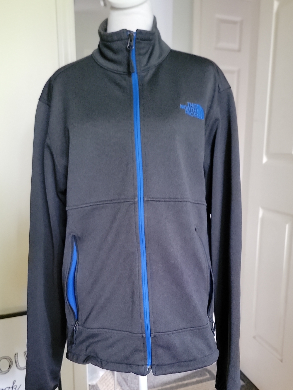The North Face Black Jacket with Blue Accents
